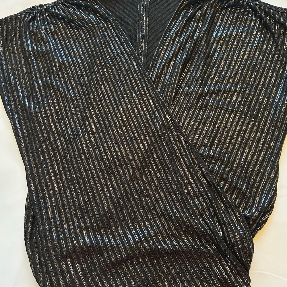 Black and Silver Striped Shirt